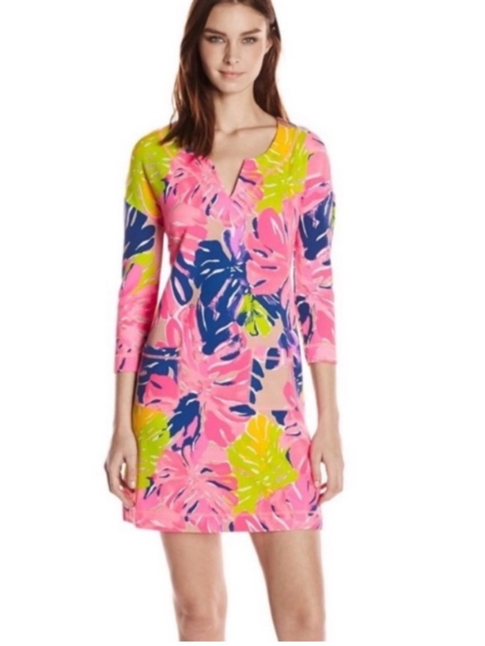 Lilly Pulitzer Joyce Dress in Under The Canopy Print UPF 50 Sun Protection M